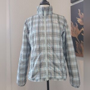 The North Face Women's Light Blue Plaid Ski Jacket